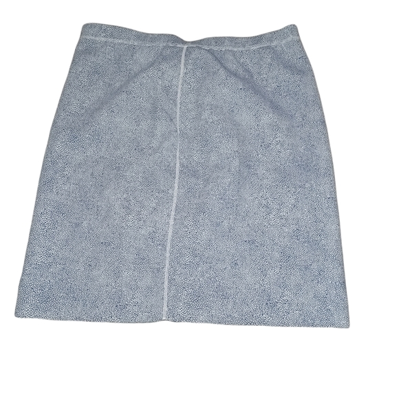 Dresses & Skirts - Reversible Midi Skirt Blue White sz 20 Pullon animal print Zebra 90s y2k pencil